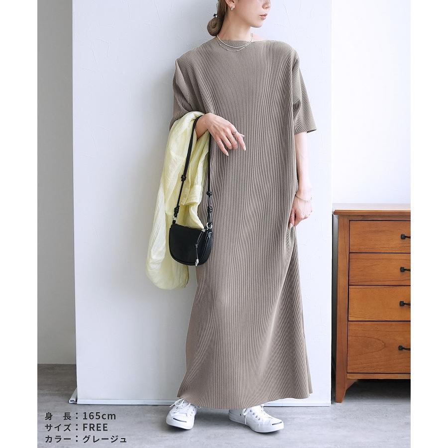 3434 フォクシー ワンピース L グレージュ リネン 日本製 ゆったり