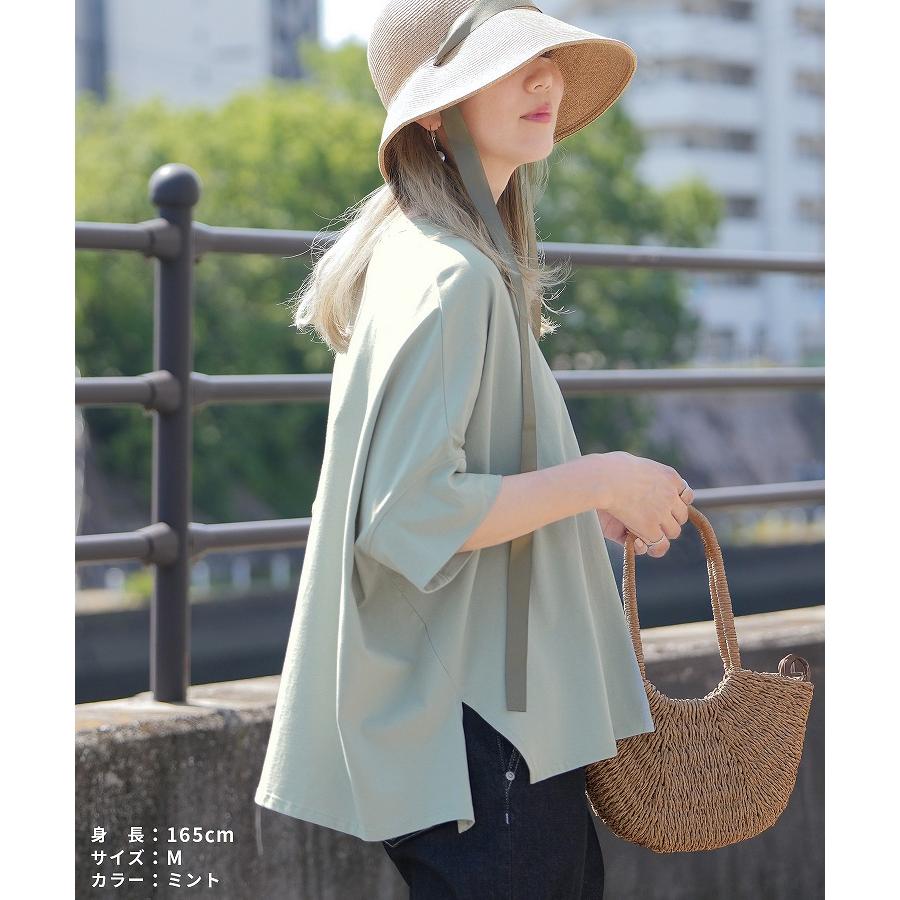 reca（レカ） 接触冷感 ドルマンワイドカットソー レディース トップス