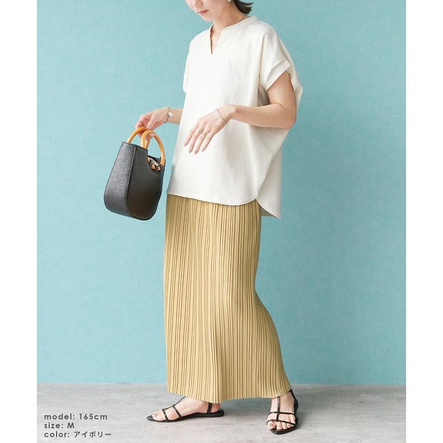 reca（レカ） スリットネックフレンチスリーブカットソー bel-bs-528