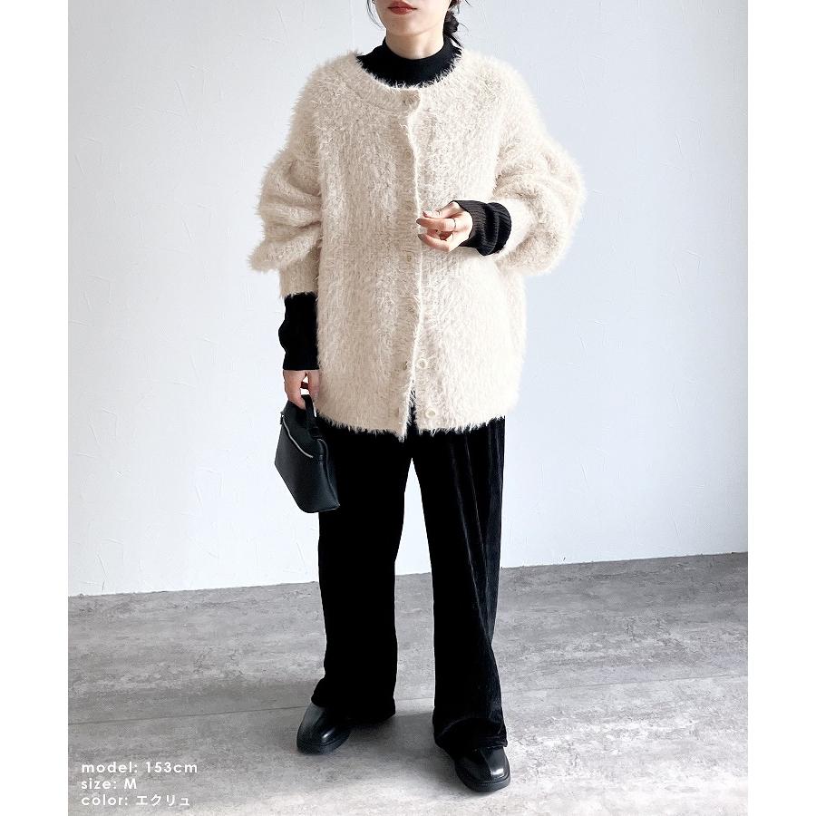 完売!!未使用新品【シーニュ】Renee シャギーモヘアカーディガン／white moment+ カーディガン 「累計販売枚数1万枚突破！」Vネックロング