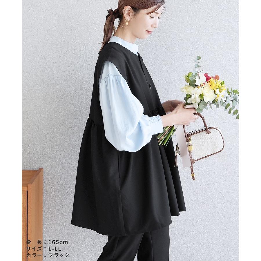 ★美品★ nagonstans ペプラムベスト ブラック 黒 セール】ペプラム ベスト（ベスト）｜evernavy（エバーネイビー）の