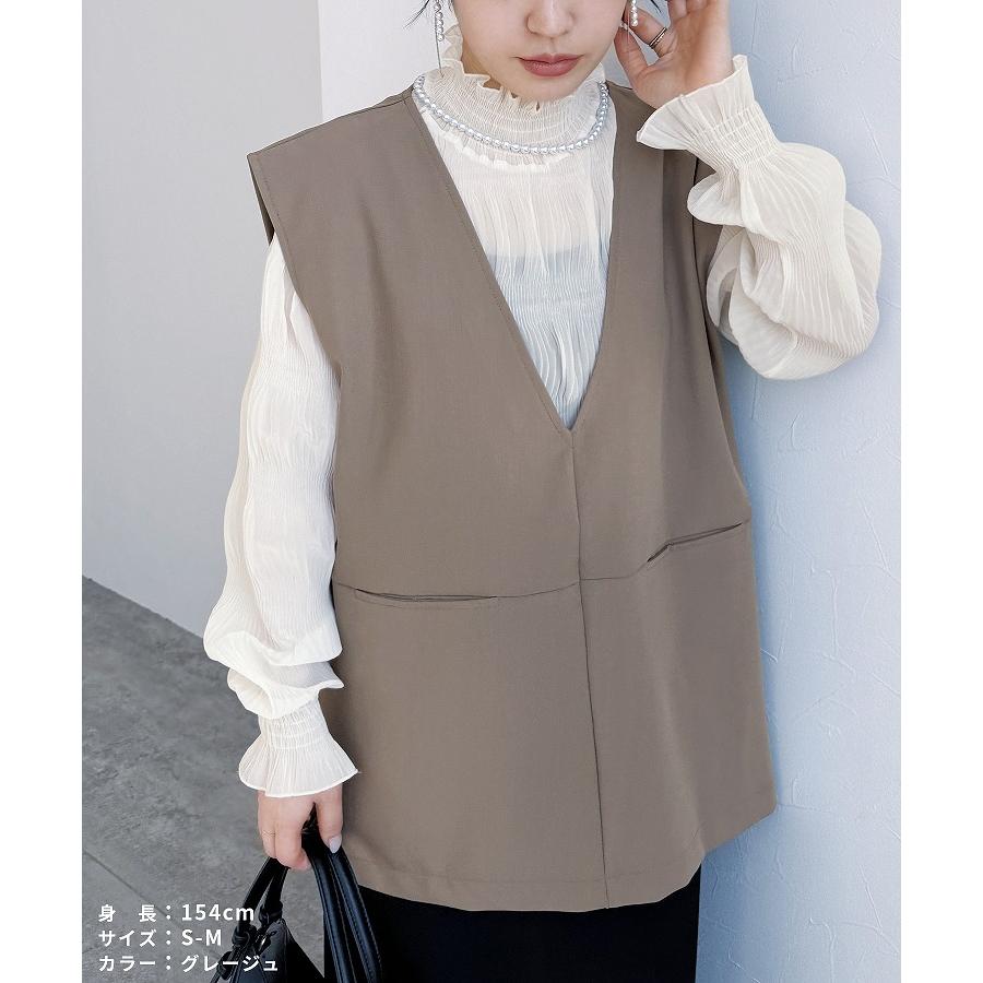 reca（レカ） Vネックプルオーバーベスト bel-hr-0617 レディース