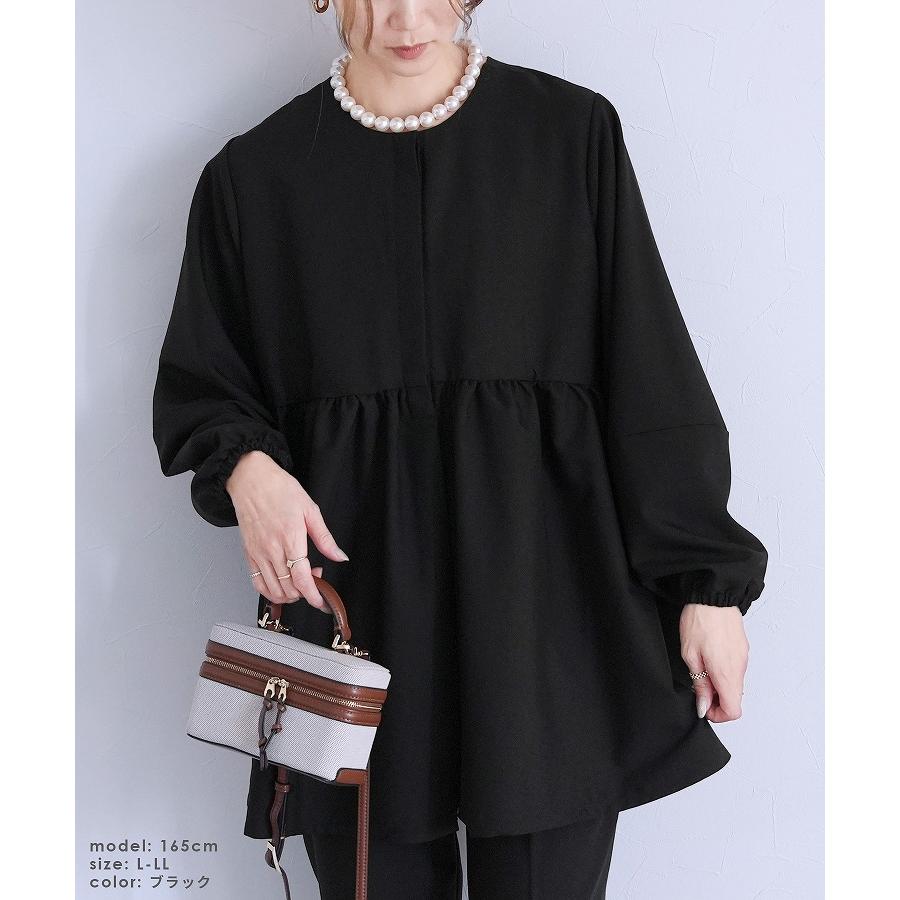 reca ペプラムギャザーノーカラージャケット bel-hr-0622