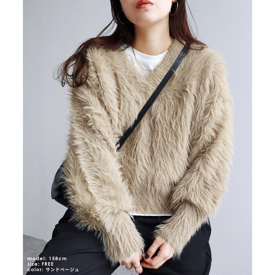 reca（レカ） フェザーヤーンVネックプルオーバー day165701