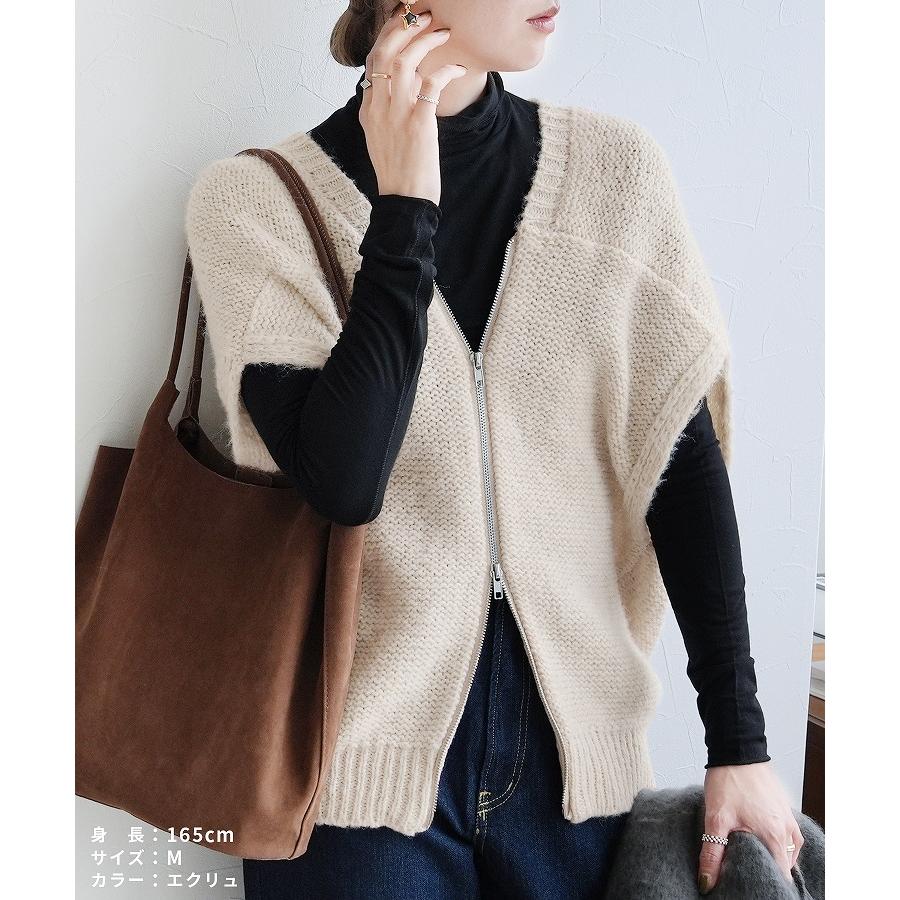 reca（レカ） ダブルジップニットベスト dec-ch-2026 レディース