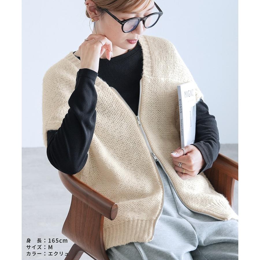 reca（レカ） ダブルジップニットベスト dec-ch-2026 レディース