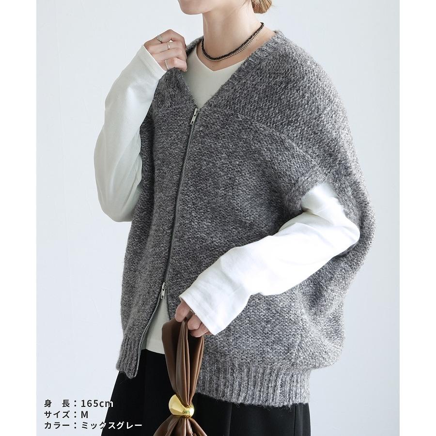 reca（レカ） ダブルジップニットベスト dec-ch-2026 レディース