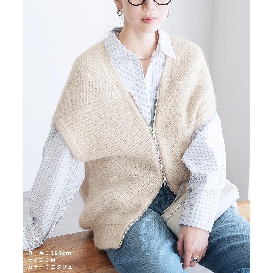 reca（レカ） ダブルジップニットベスト dec-ch-2026 レディース