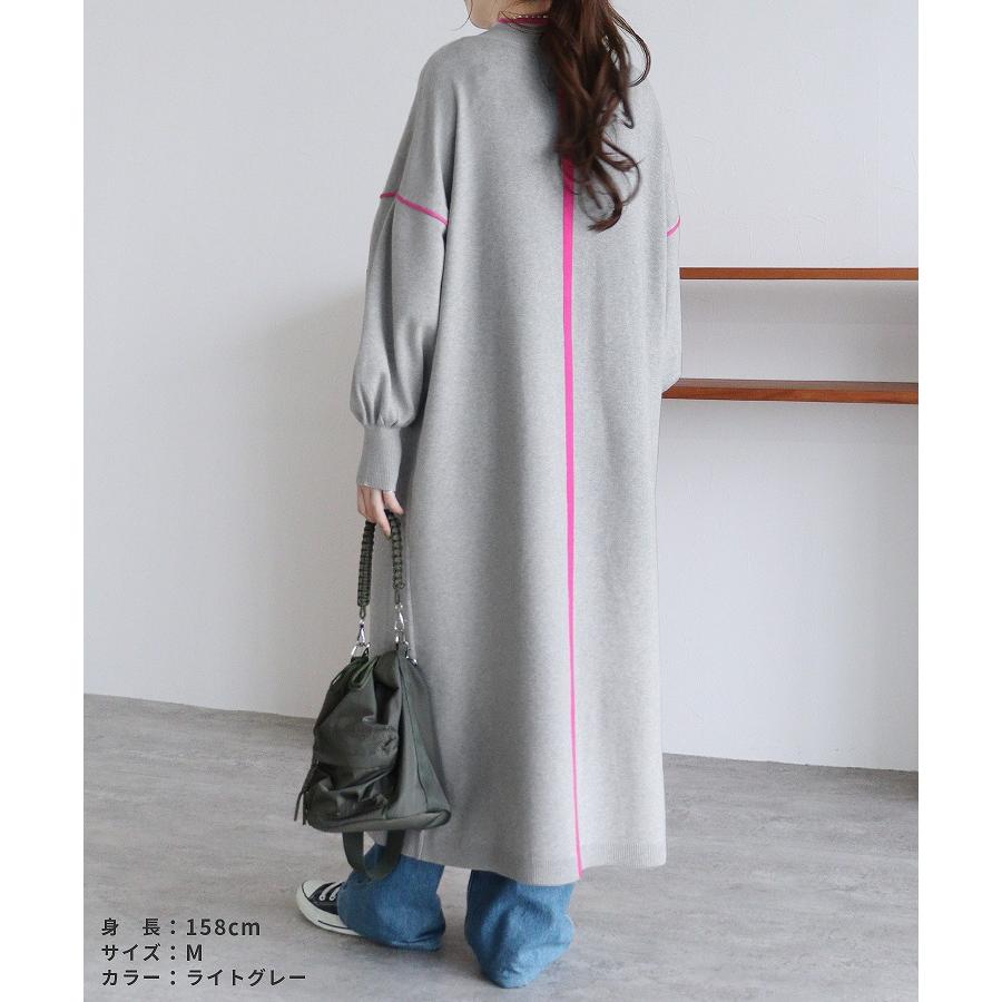 reca（レカ） 配色ラインニットワンピース dec-ch-2030 レディース