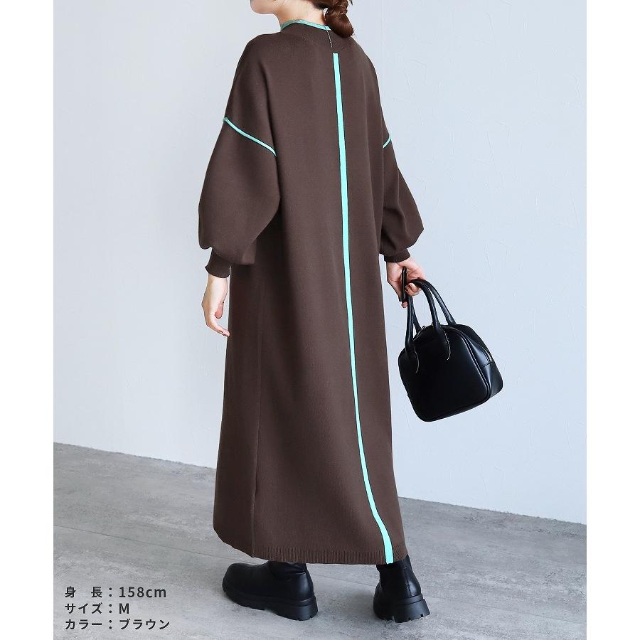 reca（レカ） 配色ラインニットワンピース dec-ch-2030 レディース