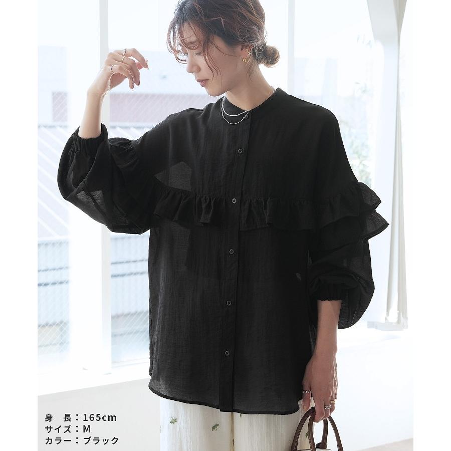 reca（レカ） フリルデザインシアーブラウス dec-co-1137 レディース 