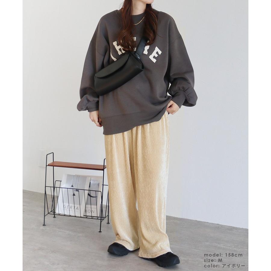 reca 楊柳ベロアワイドパンツ hi285464-30 レディース 2024年