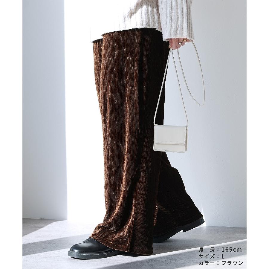 reca（レカ） 楊柳ベロアワイドパンツ hi285464-30 レディース