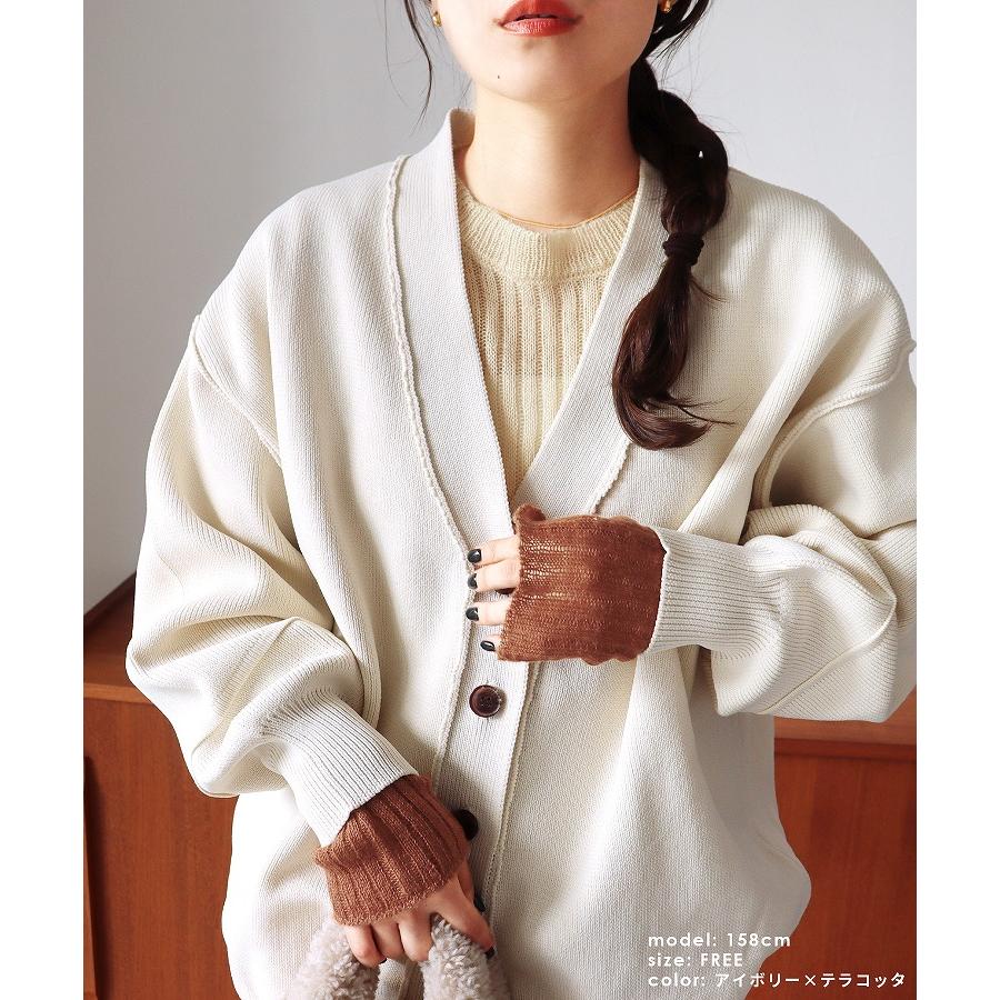 reca（レカ） バイカラー透かし編みニット hi285834 レディース ニット