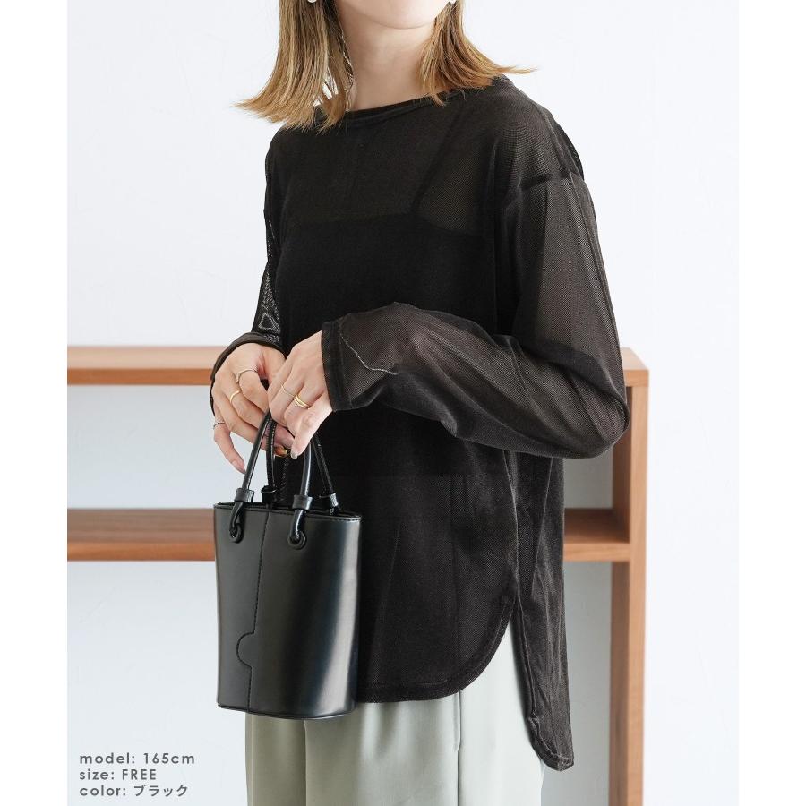 reca メッシュベロアバックヘンリーブラウス in143171