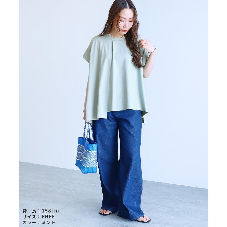 【激レア/即完売】Y-3 /アシンメトリー リボンカットソー/ ブルー /XXS reca（レカ） 接触冷感 アシンメトリーフロントタックプルオーバー