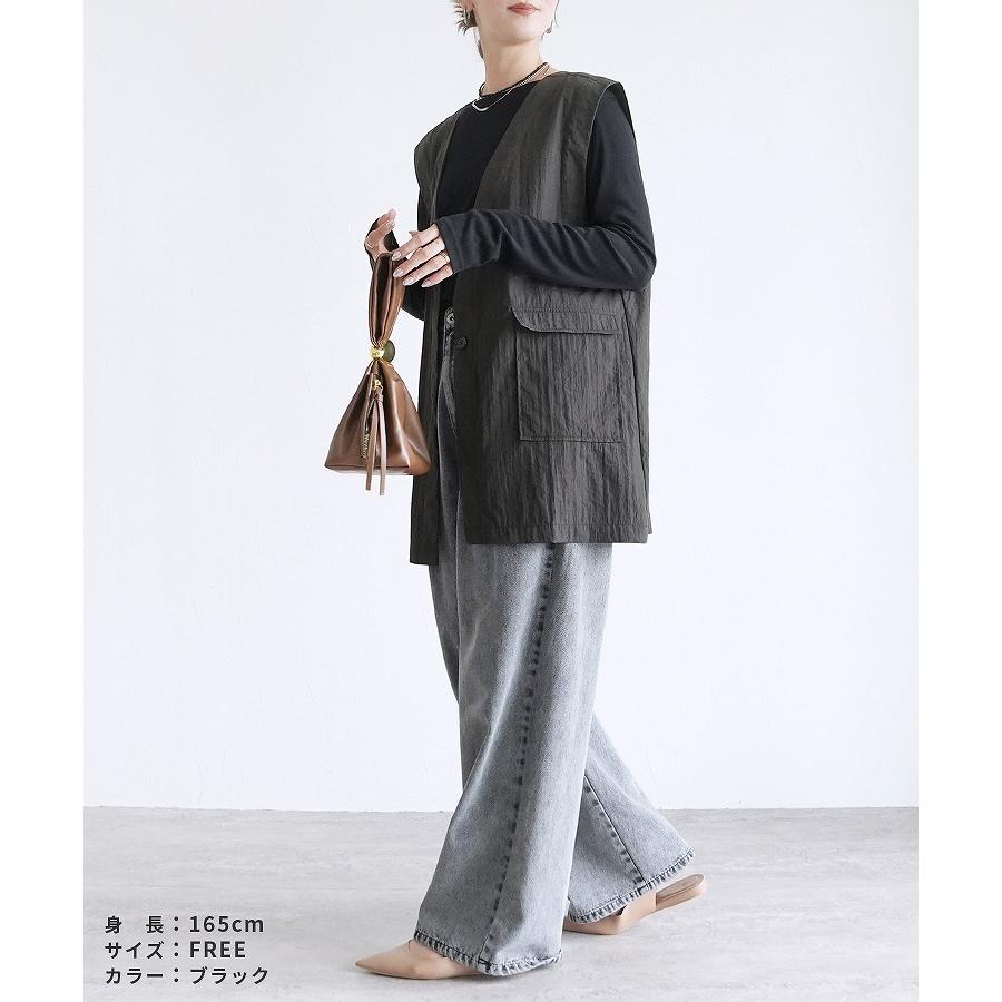 ヴィンテージVネックロングベスト on5615010 レディース 2025年秋新作