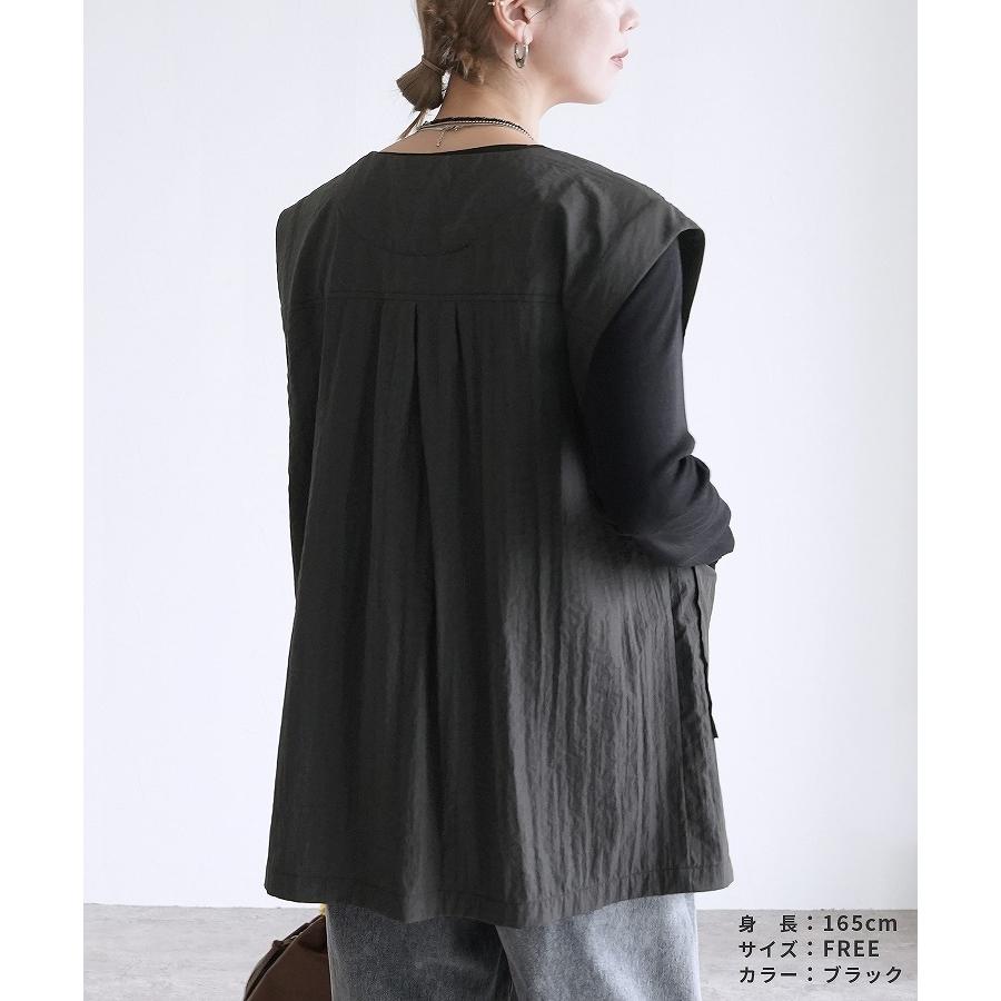 ヴィンテージVネックロングベスト on5615010 レディース 2025