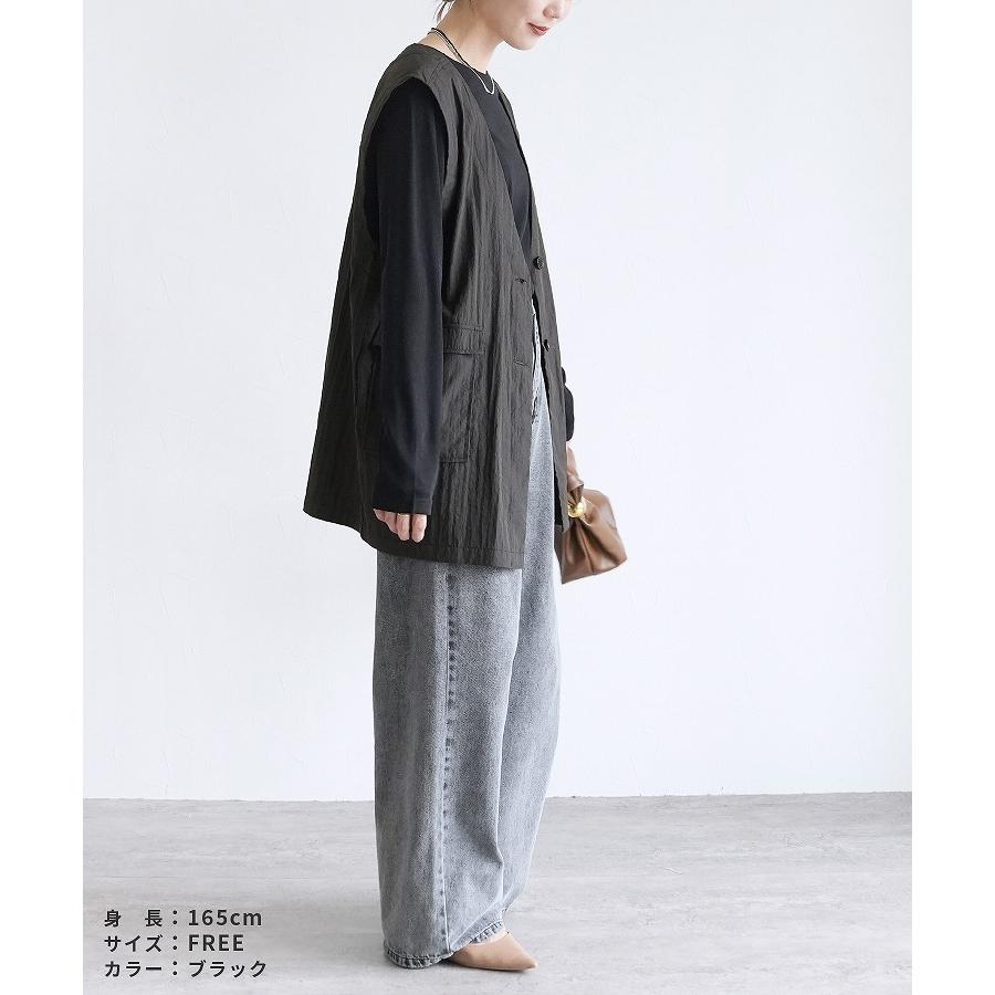 ヴィンテージVネックロングベスト on5615010 レディース 2025