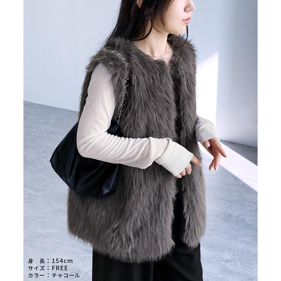 reca（レカ） フォックス風ファーベスト p246555-1 レディース