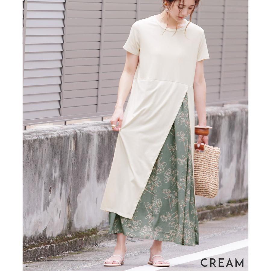 花柄ドッキングワンピース R G レディース 年夏新作 ワンピース 半袖 ボタニカル柄 ルームウェア 夏 Reca レカ メール便対応10 R G Reca 通販 Yahoo ショッピング