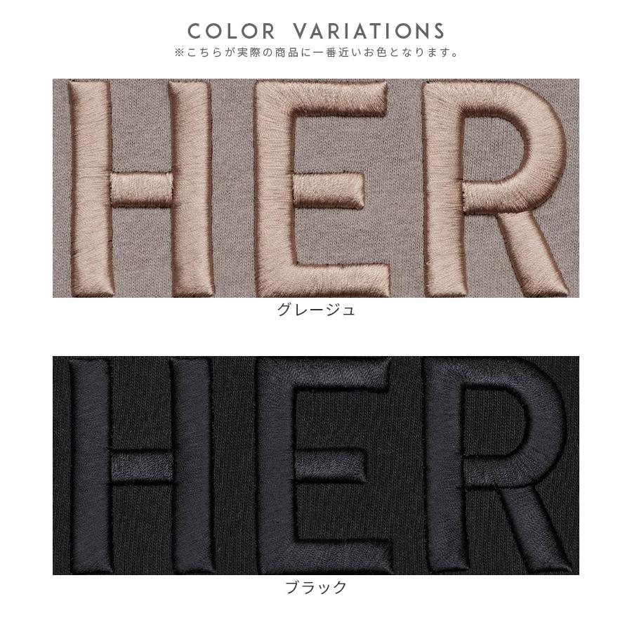 reca（レカ） 立体ロゴ刺繍Tシャツ R21156-k レディース トップス