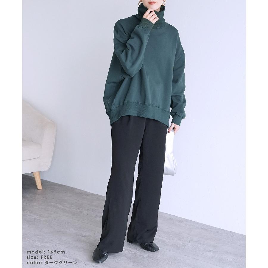 reca（レカ） オーバーシルエットタートルネック裏毛プルオーバー