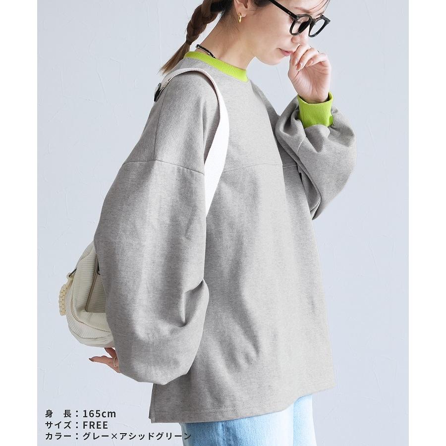 reca（レカ） ビッグシルエット配色リブプルオーバー R22214-k