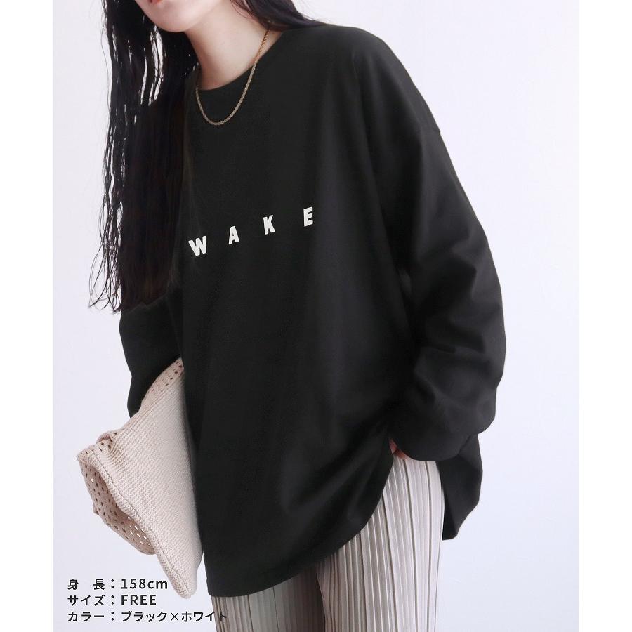 reca（レカ） ロゴプリントオーバーサイズTシャツ R23116-k レディース