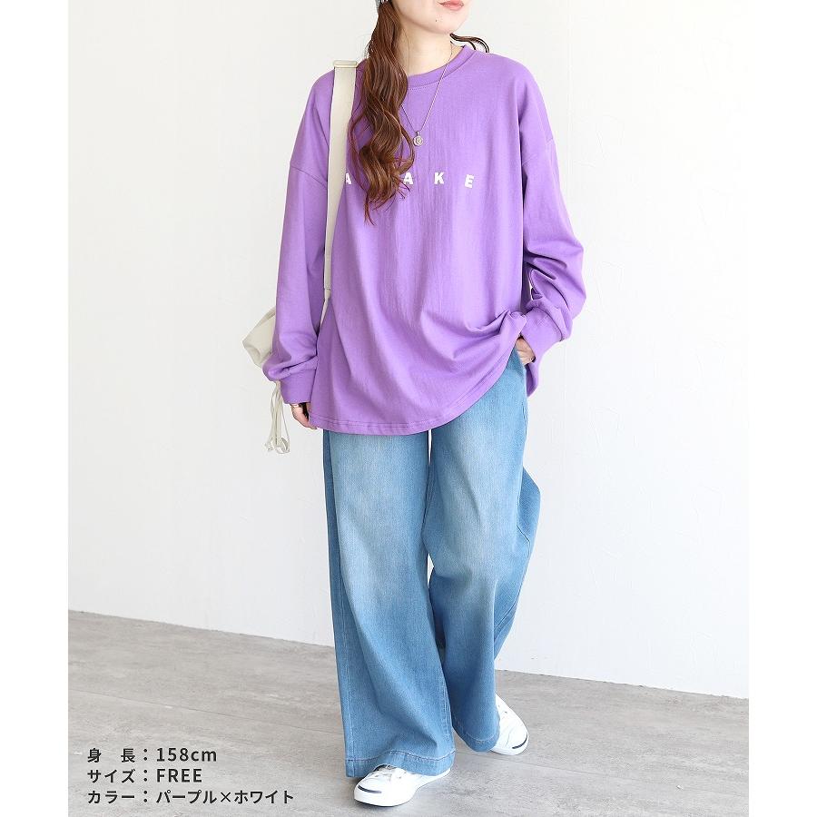 reca（レカ） ロゴプリントオーバーサイズTシャツ R23116-k レディース