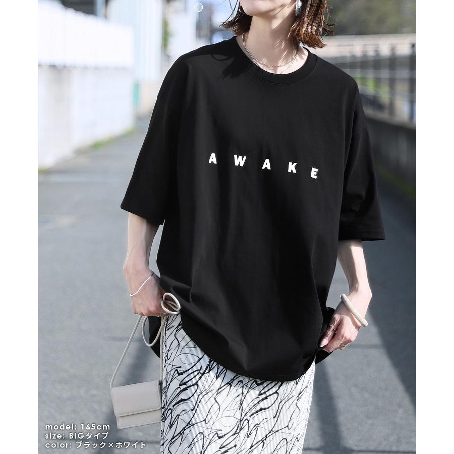 reca（レカ） ロゴプリントオーバーサイズ半袖Tシャツ レディース