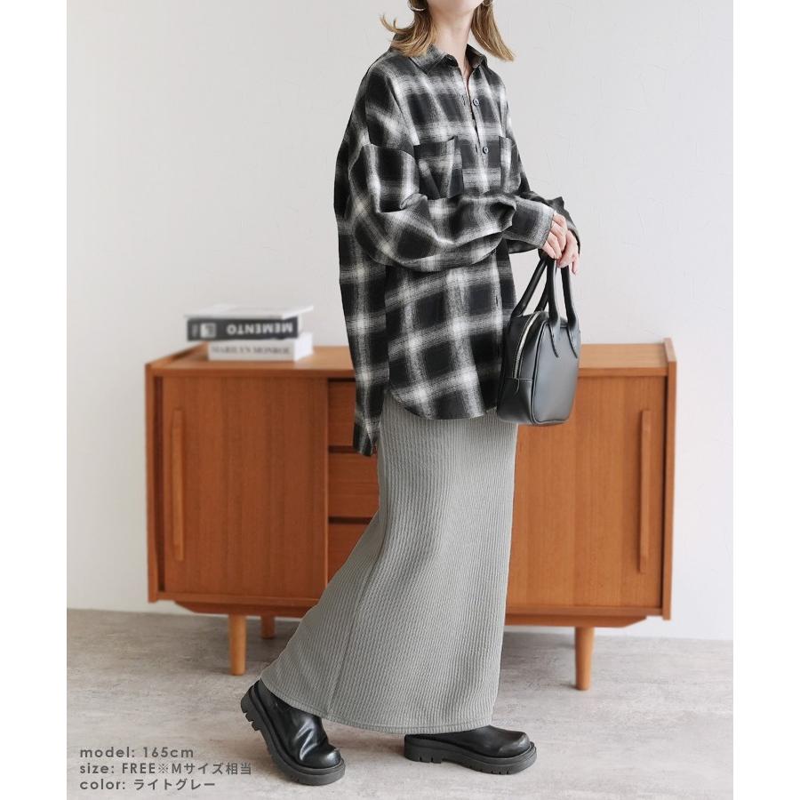 reca（レカ） リブニットロングスカート R23215-k レディース ボトムス