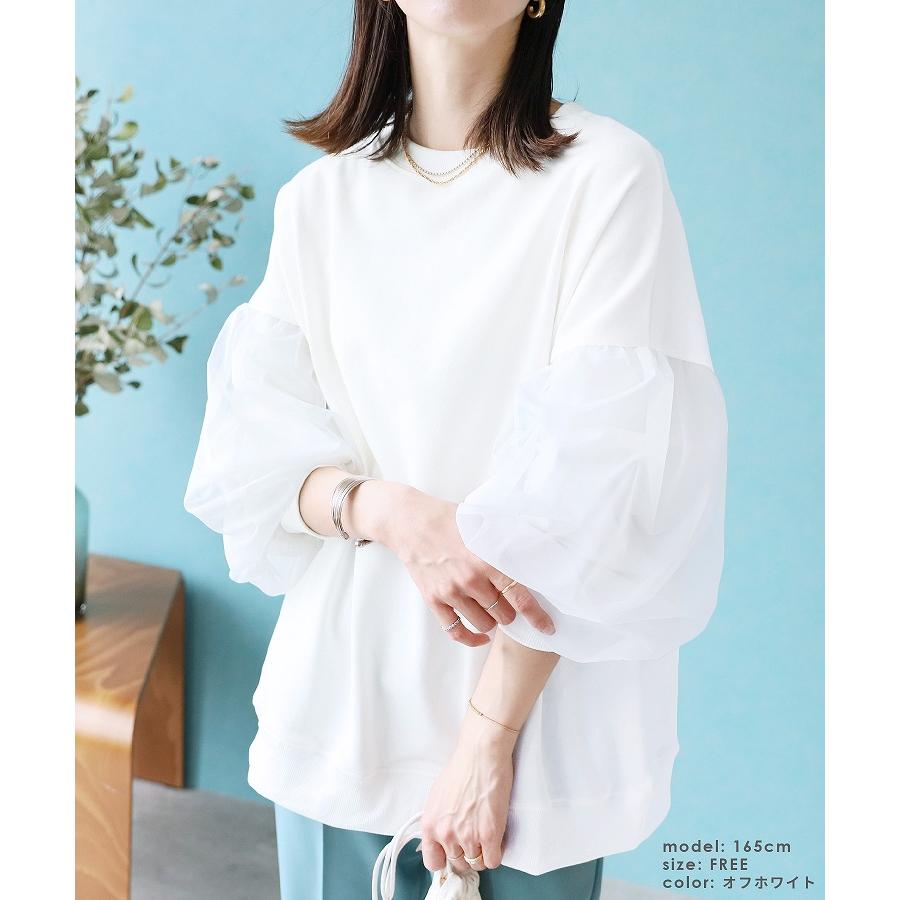 インゲボルグ今期新作 チュール×カットソートップスホワイト 美品 インゲボルグ今期新作 チュール×カットソートップスホワイト 美品