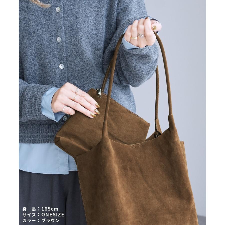 ポーチ付きスエードトートバッグ ro-ba-1716 レディース バッグ