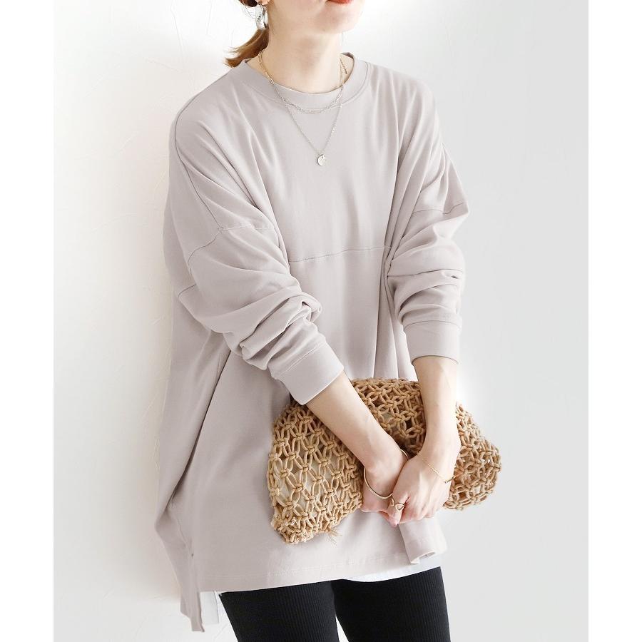 シンプル ロング丈 Tシャツ レディース トップス カットソー 無地 長袖 ドロップショルダー 秋 春 M L W0106 メール便対応10 W0106 Reca 通販 Yahoo ショッピング