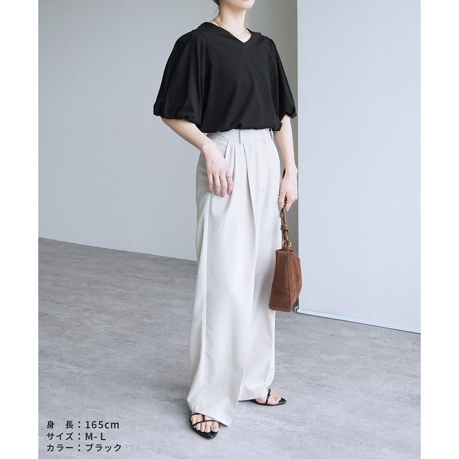 プトマヨ アリス パフ袖カットソー reca Vネックパフスリーブプルオーバー wk-0527 レディース 2025年夏