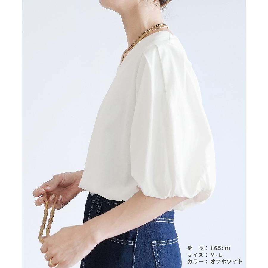 reca（レカ） Vネックパフスリーブプルオーバー wk-0527 レディース