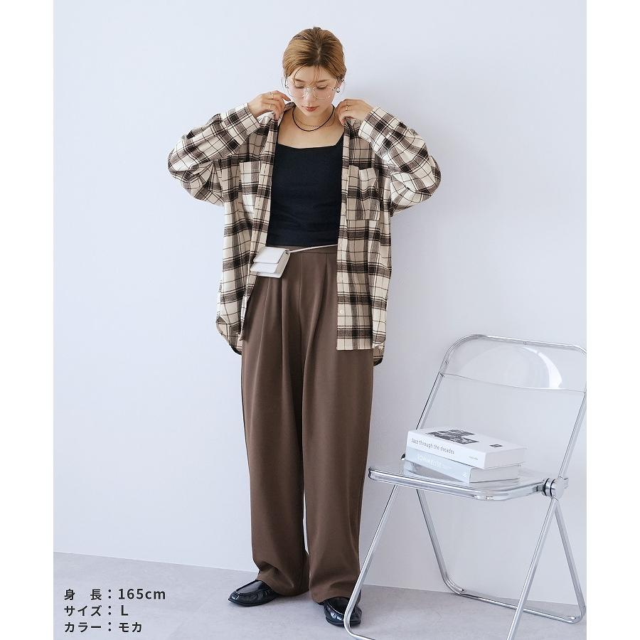 reca（レカ） カットジョーゼットタックパンツ y1106 レディース