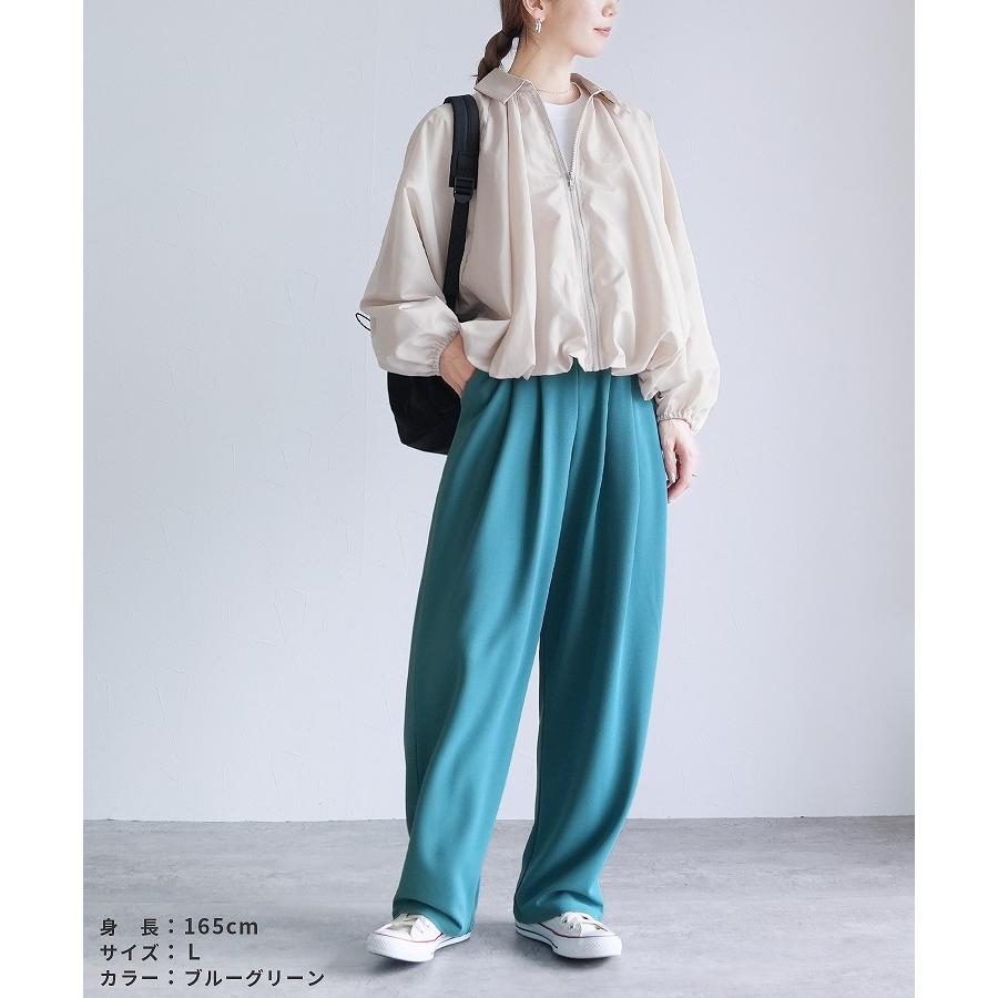 reca（レカ） カットジョーゼットタックパンツ y1106 レディース