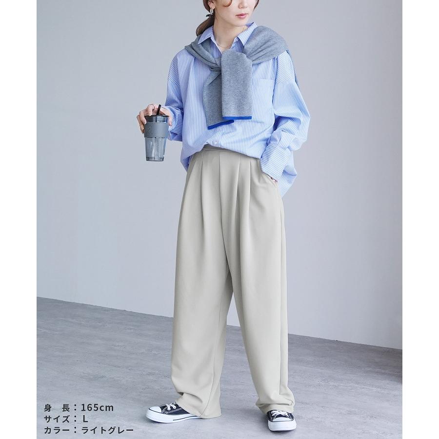 reca（レカ） カットジョーゼットタックパンツ y1106 レディース