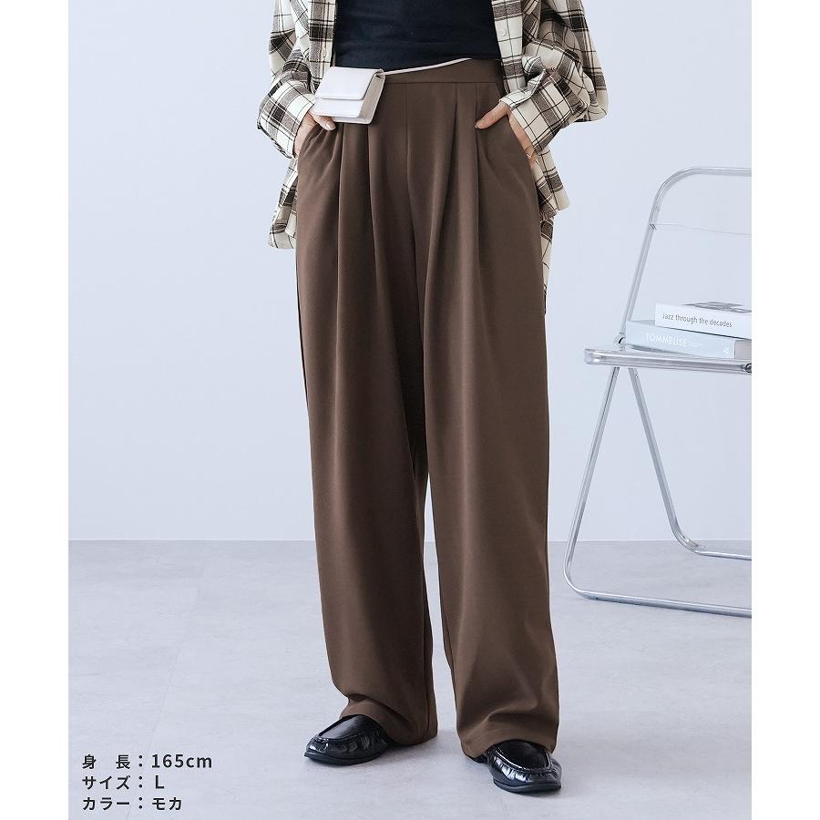 reca（レカ） カットジョーゼットタックパンツ y1106 レディース