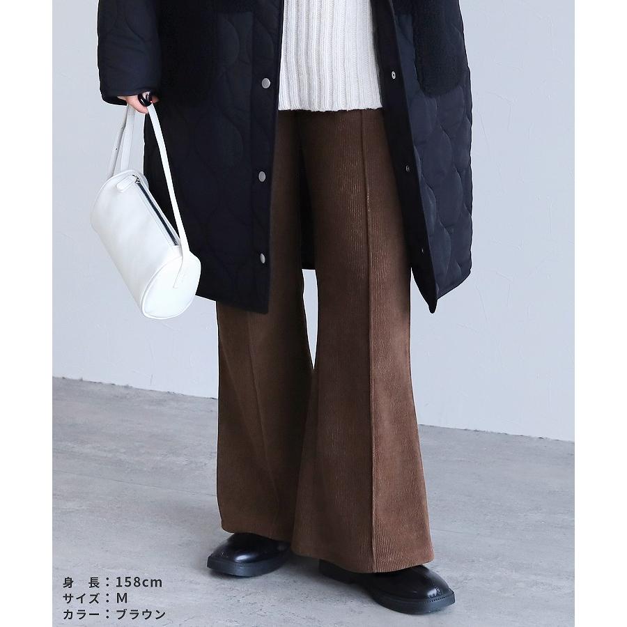 reca（レカ） コーデュロイ裏フリースフレアパンツ y2854 レディース