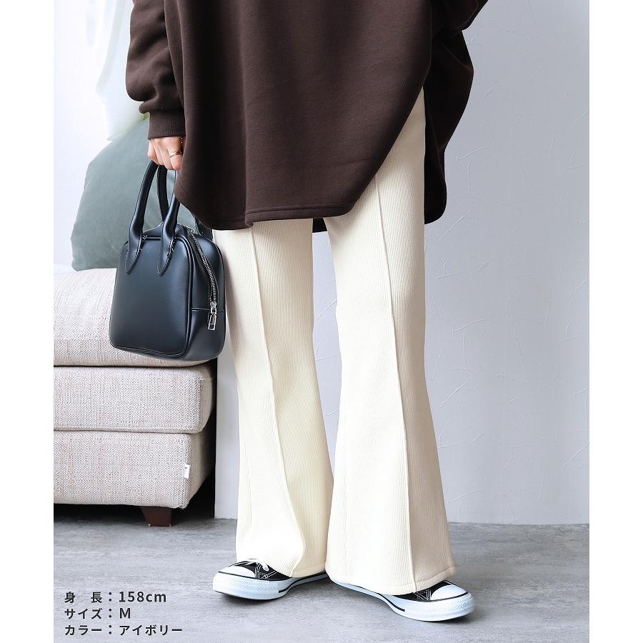 reca（レカ） コーデュロイ裏フリースフレアパンツ y2854 レディース