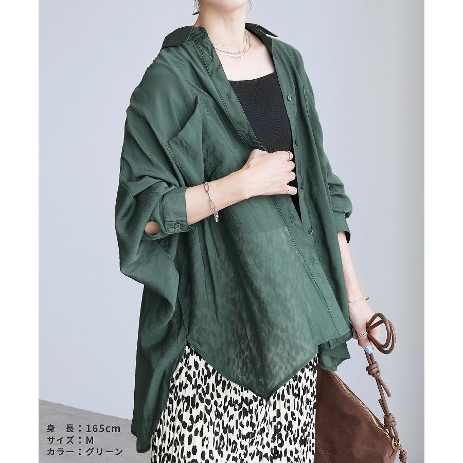 reca シアードルマンシャツ y4402 レディース ブラウス 透け感