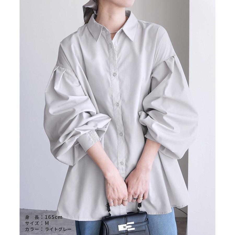reca（レカ） シャーリング袖ボリュームシャツ y4434 シャツ シャツ