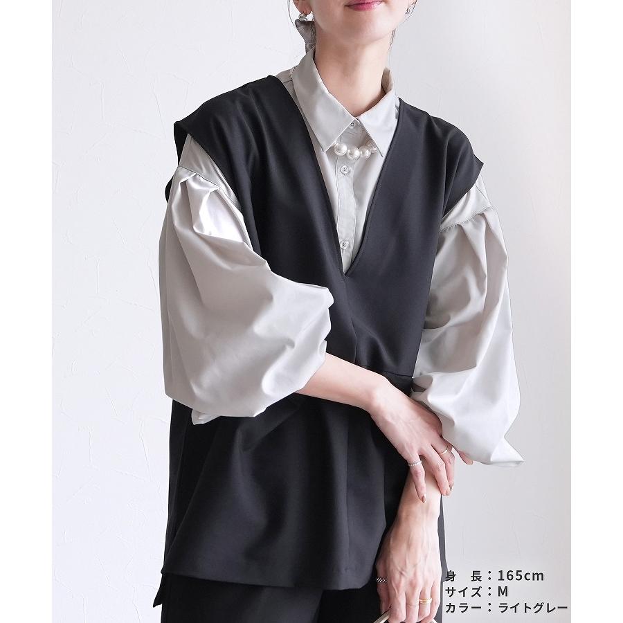 reca（レカ） シャーリング袖ボリュームシャツ y4434 シャツ シャツ