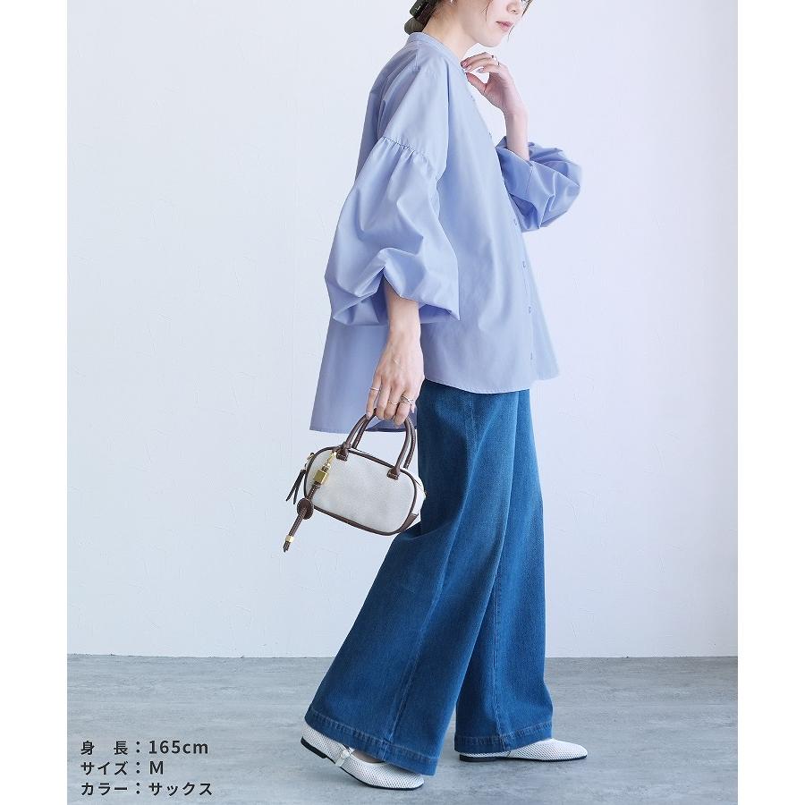 reca（レカ） ボリューム袖マオカラーシャツ y4439 レディース