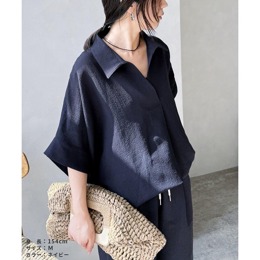 極美品 エンフォルド スキッパーシャツ オーバーサイズ Vネック ネイビー 38 ENFOLD オーバーサイズスキッパーシャツ38 ネイビー - メルカリ