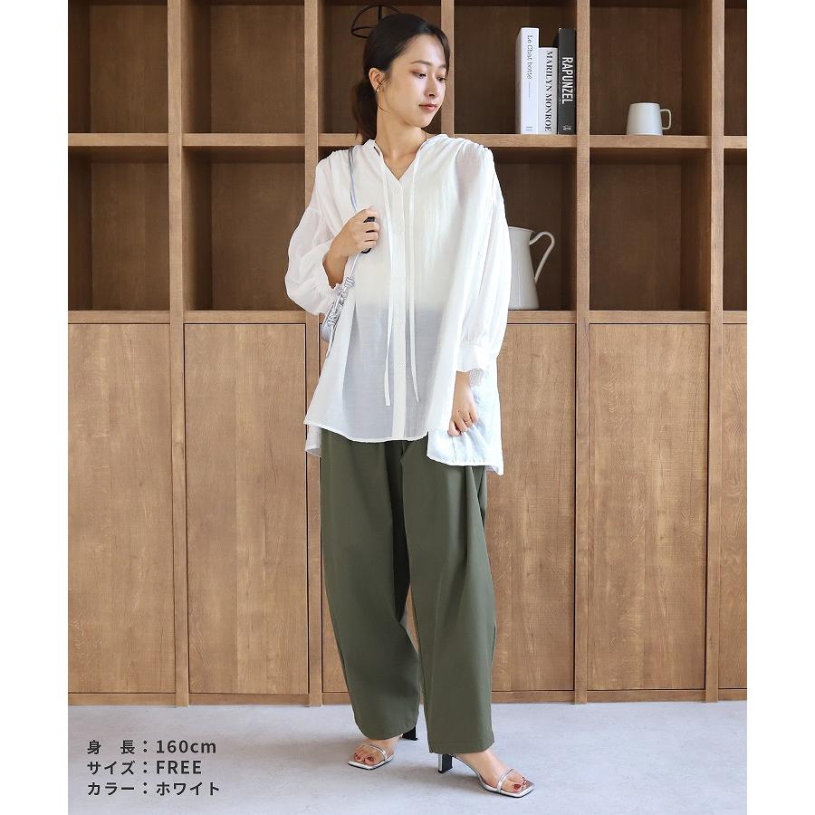 週末値引き☆rehellinen round blouse ラウンドブラウス 前開きボリューム袖ブラウス y4593 レディース 2026年夏新作 トップス