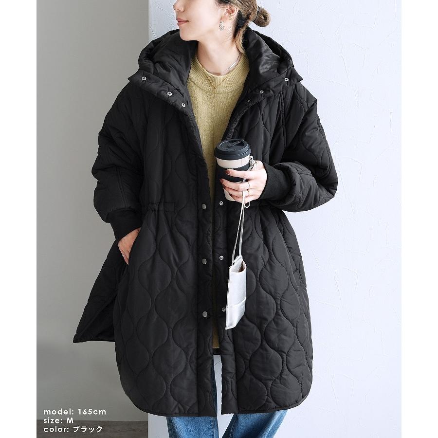 reca（レカ） キルティングドロストフードコート y8127 レディース